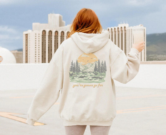 You're Gonna Go Far Vintage Style Folk Music Festival Hoodie