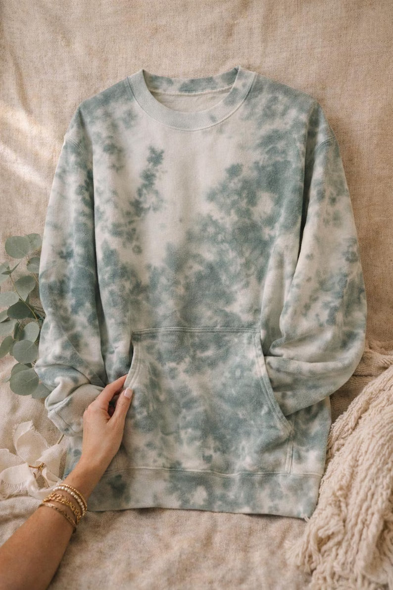 Hand-Dyed Tie Dye Fleece Hoodie (Unisex)