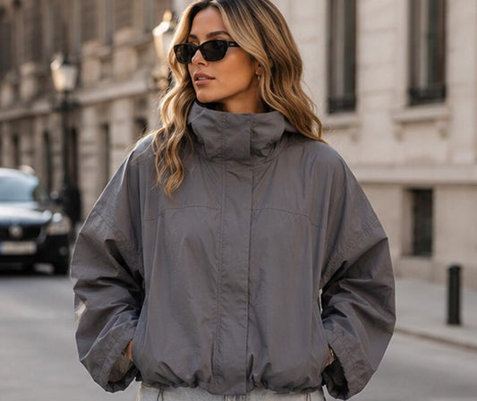 Women's Hooded Windbreaker Jacket - Lightweight Waterproof Outdoor Hiking Rain Coat