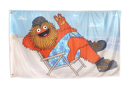 Gritty Down the Shore Flag - 3' x 5' Standard Size with Header and 2 Grommets