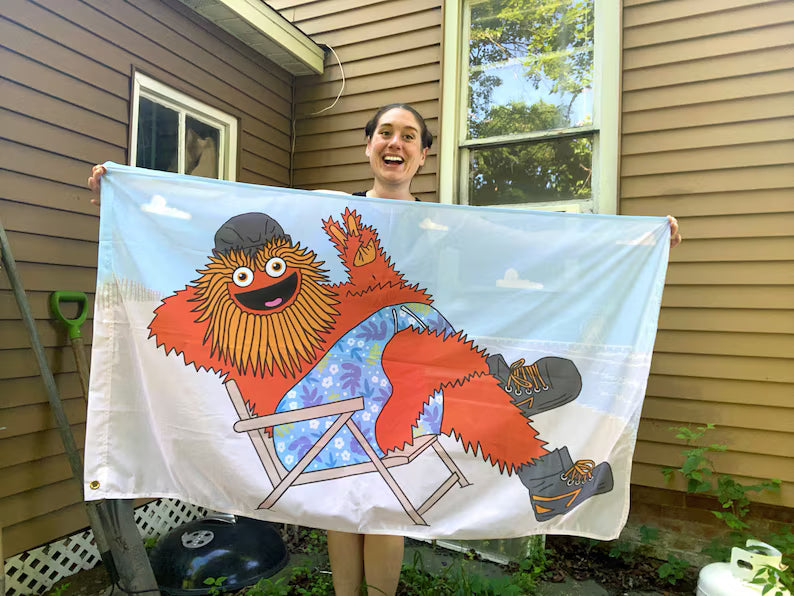 Gritty Down the Shore Flag - 3' x 5' Standard Size with Header and 2 Grommets