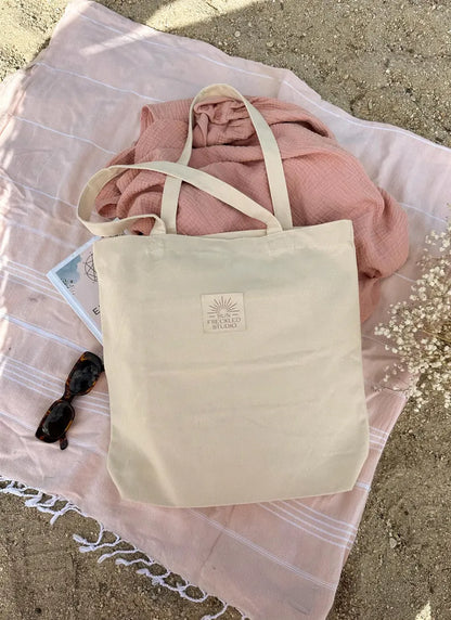 The Minimalist Tote Bag - Sage Green Reusable Canvas Shoulder Bag with Pockets