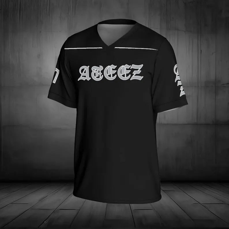 Ateez K-Pop Football Jersey | Unisex All-Over Print Member Shirt & ATINY World Tour Concert Streetwear