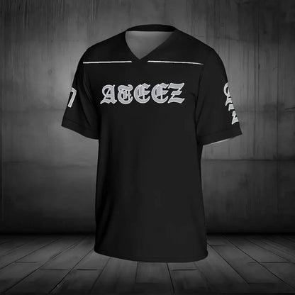 Ateez K-Pop Football Jersey | Unisex All-Over Print Member Shirt & ATINY World Tour Concert Streetwear