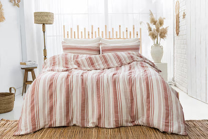 Organic Muslin Duvet Cover - Breathable 4-Layer Gauze Cotton Comforter Cover Set