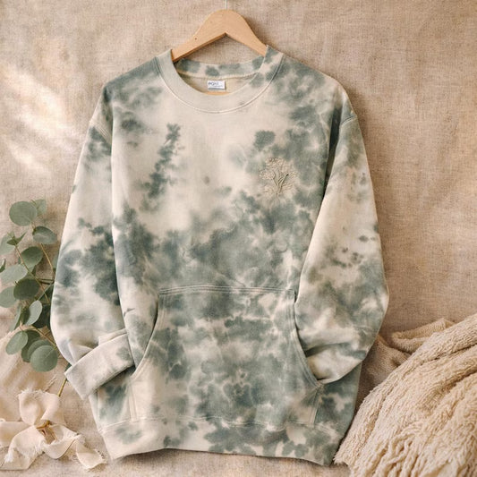 Hand-Dyed Tie Dye Fleece Hoodie (Unisex)