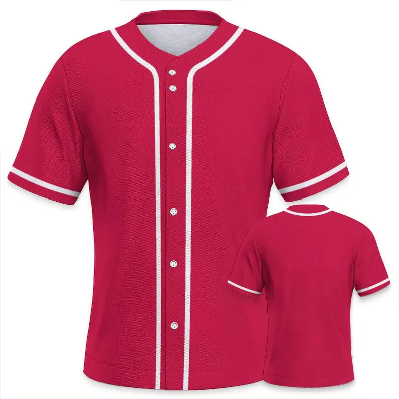 Personalized Custom Baseball Jersey | Full Button Custom Name & Number Shirt for Men, Women, Youth & Kids