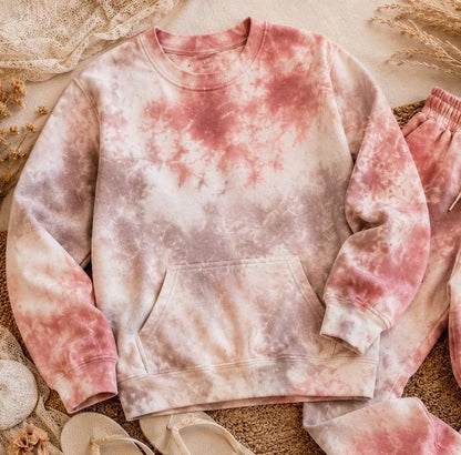 Hand-Dyed Tie Dye Fleece Hoodie (Unisex)